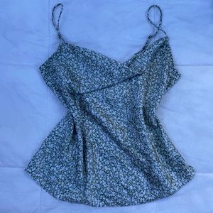silk slip top with cowl neckline